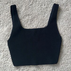 Aritzia Babaton black crop top, size small